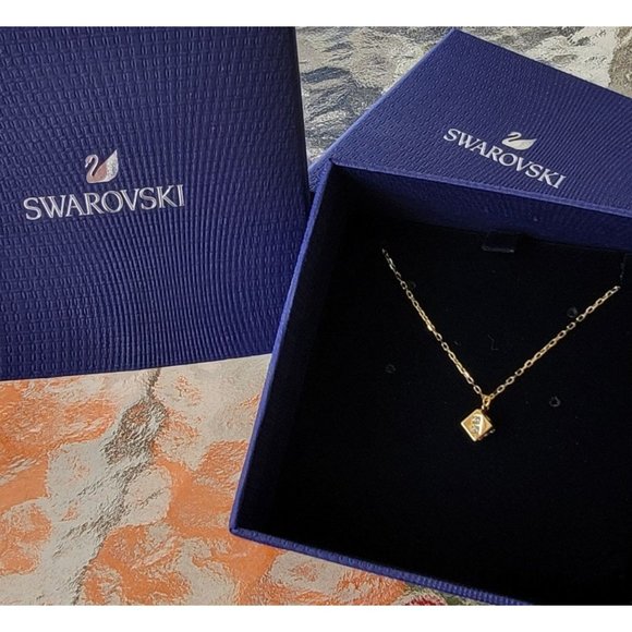 Swarovski Jewelry - Swarovski Crystal DICE Pendant Necklace Gold Tone Plated With Gift Box NWT